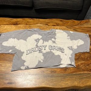 Cropped Tye-die Daddy gang T-shirt